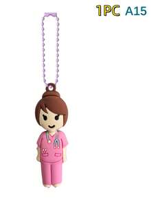 Syringe Shaped Bottle Opener, Nurse/Doctor Ampoule Breaker Tool, Keychain - Multicolor - View 15