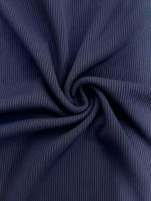 Summer Casual Beaded Solid Color Ribbed Camisole - Navy Blue - View 3