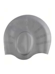1pc Silicone Swim Cap With Ear Protection, Suitable For Adults And Teens, Protects Long Hair, Excellent Elasticity, Beach Essential Accessory, Swimming Pool Float - Multicolor - View 9