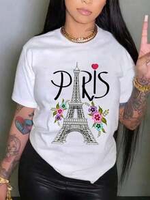 Patrón floral para mujer, en forma de corazón, casual, dulce, para fiestas, elegante, sexy, asimétrico, para fiestas en casa, escapadas nocturnas, bodas, deportivo, oficina, playa, aeropuerto, ropa, música country, concierto, desayuno, escenario y concierto, viajes, verano. - Blanco - Ver 6