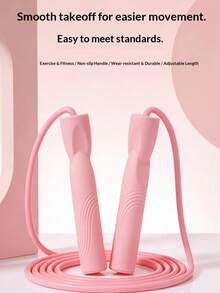 1pc Fashionable Color Anti-Slip Bearing Handle Adjustable 2.8M High Speed PVC Jump Rope Fitness, Suitable For Indoor And Outdoor Workouts, Helps Improve Cardiovascular Health And Burn Calories. Great For Home Exercise, Gym Use And Outdoor Activities - Bearing Jump Rope - View 5