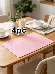 Bộ 1/2/4 tấm lót bàn bằng vải trang trí, thích hợp cho tiệc cưới, tấm lót bàn bằng nhựa PVC tối giản và phong cách, tấm lót máy pha cà phê, thảm cách nhiệt chống trượt, thích hợp cho tiệc cưới, lễ hội, dã ngoại, tiệc sinh nhật. - Nhiều màu - Xem 20