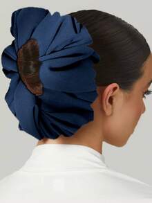 Dây buộc tóc cỡ lớn bằng vải chiffon màu trơn có lớp lót, phụ kiện buộc tóc đa năng, phù hợp cho phụ nữ sử dụng hàng ngày. - Nhiều màu - Xem 7