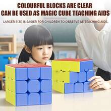 sengso Giant Magic Cube, 18CM Big 3x3 Speed Cube Color-Matching 3D Sensory Puzzle Box Super Large Birthday Christmas Stocking Stuffers Gift For Kids Adults Fidget Toy Brain Teasers Cubing Classroom Speed Toy - Multicolor - View 7