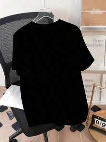 Plus Size Men Casual Round Neck-Shirt, Polyester Knit Fabric Comfortable & Breathable, Fashion Casual Cartoon Series Funny Muscle Sailor Graphic Print, Casual Street Design Series, Novelty Personalized Top S9JZ - 彩色 - 查看 2
