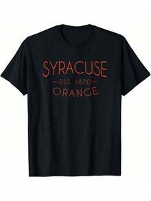 Local -63 Syracuse University Orange Simple T-Shirt - 黑色 - 查看 1