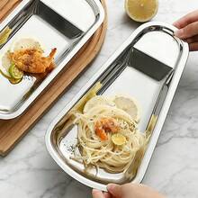 Bandeja de metal elegante, plato multifuncional para almacenamiento de alimentos, adecuado para aperitivos, frutas, postres, bandeja de exhibición de mesa linda, perfecta para cocina, comedor, fiestas, almacenamiento de encimera en espacios pequeños, creando un ambiente de comedor ordenado y organizado, regalo para entusiastas de la decoración del hogar, regalo de Navidad y Acción de Gracias - Multicolor - Ver 2