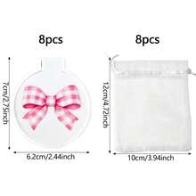 20 chiếc gương mini bỏ túi màu hồng hình nơ, nhỏ gọn và dễ mang theo, thích hợp làm quà tặng cho phụ nữ, sinh nhật, cô dâu, tiệc tùng hoặc ngày Valentine. - Nhiều màu - Xem 20