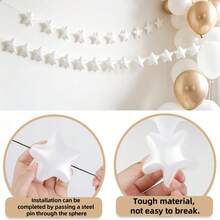 12 piezas Guirnalda de perlas falsas blancas grandes con forma de corazón, adecuada para escaleras del hogar, bodas, árboles de Navidad, decoraciones de fiesta, decoración de colgantes de perlas grandes, decoración de fondo, accesorios fotográficos, bodas y fiestas - Donación de amor - Ver 8