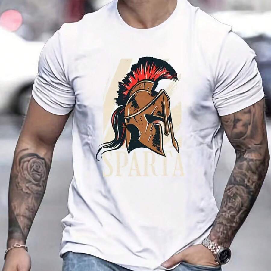 Printed T-Shirt For Men And Women - 白色 - 查看 1