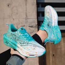 Giày chạy marathon unisex với tấm carbon, giày thể thao lưới thoáng khí nhẹ. - Màu xanh lam - Xem 5