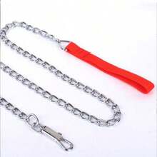 1 dây xích sắt dày 3/3.5mm, tay cầm bằng vải mềm màu đen, dài 1.2m - Nhiều màu - Xem 3