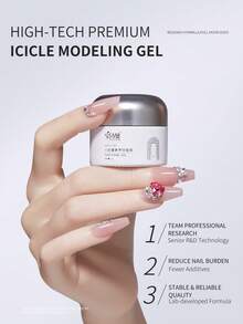 Gel constructor de carámbanos BAOSHIMAN sin necesidad de limpiar en frasco, gel de uñas multiusos para unir rhinestones, esculpir, aplicar polvo y modelado 3D - Multicolor - View 4