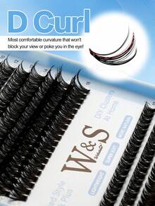 Waloshow 640pcs D-Curl DIY False Eyelashes Set, 10D-80D Lash Clusters, 8-16mm Individual Lashes, Ultra Soft Reusable False Lashes, Thick & Natural, Suitable For Daily Wear, Dates, Parties And Holidays - D - View 9