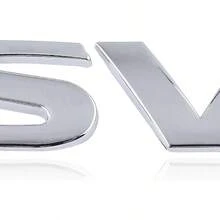 3d Metal Sv Emblem Badge Sticker For Car Suv Truck Silver Decorative Decal For Fender Nameplate Easy Installation - 1PC - 查看 8
