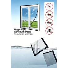 Malla mosquitera autoadhesiva para ventana, puerta y ventana a prueba de insectos de verano, malla mosquitera [Negro]. Malla fina transpirable, adecuada para ventanas a prueba de mosquitos, fácil de instalar. - Ventanas mosquiteras - Ver 7