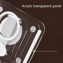 1 Piece Minimalist Acrylic Clear Desk Phone Stand, 360° Rotating, Waterproof, High Transparency Stand For Tablet PC, Laptop, Multifunctional Adjustable And Foldable Desktop Shelf, Compact Folding Design, Easy To Carry, Essential For Bedroom, Thick And Creative Support - Acrylic Phone Stand - View 7