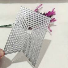 1pc Metal Cutting Die, DIY Scrapbooking Embossing Template, Handmade Card Making, Gift Card Crafting Tool Suitable For Holiday Cards, Scrapbooking, Party Invitations, Birthday Cards - Hang Tag (16.4*10.5cm) - View 3