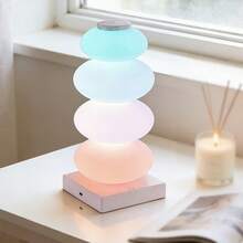 1件創意LED垂直亮桌面燈,Type-C可靈活充電家用桌燈,觸控6段可調亮度USB充電,RGB氛圍燈搭配磁吸底座設計,學生宿舍燈,便攜式臥室、客廳、書房、辦公室、床頭桌燈(附USB充電線) - 炫彩夜燈 - 查看 11