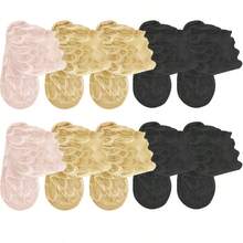 chuanwa（2） 1/5/10 Pairs Women's Summer Solid Color Feather Lace Invisible Socks Sheer Mesh Ultra-Thin Design Non-Slip Soft Comfortable Fashion Casual Socks - Multicolor - View 16