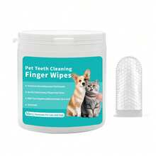 50pcs Gentle Hypoallergenic Pet Eye Cleaning Wipes, Pet Finger-Style Tooth Cleaning Wipes, Soft Texture, Convenient To Use, Specially Developed For Cats And Dogs; Fresh Breath, Remove Food Residue, Gentle And Non-Irritating, Suitable For Daily Ear And Tooth Care For Pet Cats And Dogs. - View 14