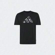 Camiseta de manga corta M PANDA C CAM T para hombres, camiseta de punto sin cuello TKB4849 - Negro - Ver 2