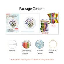 Ins Style Fresh Flower Bouquet 3D Embroidery Kit, DIY Lily Of The Valley, Tulip, Lavender Embroidery Decor Hanging Painting Starter Set - Multicolor - View 4