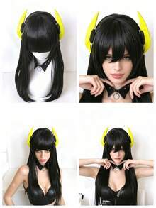1 pieza Accesorio para el cabello tipo pinza de ángel de estilo cyberpunk multicolor de anime, regalos navideños perversos para adultos, accesorios para la cabeza - Gris - Ver 3