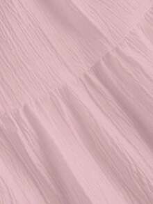 Women's Casual Summer Skirt, Multi-Layer, Candy Color, For Vacation - Rosa - View 4