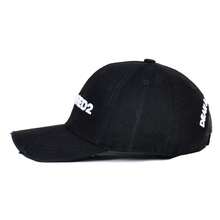 Lightweight, Fitted Polyester Non-Woven Fabric Hip Hop Baseball Cap, All-Season Handwash, Windproof, UV Protection, Adjustable Strap, Street Fashion Hat | Hip Hop Style | Adjustable Headband - Black - View 2