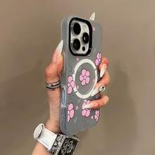 Free Shipping, Local Delivery In MexicoDelivery In 4 Days To PhoneCase-FemininePinkFlowerMagneticPhoneCaseMacaronColorSkin-FriendlyJellyMagneticWirelessChargingPhoneCase,A,Lightweight,High QualityNon-SlipStylishProtection,EasyDesign,Scratch-ResistantShell,Unisex - 黑色 - 查看 12