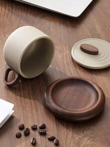 Limoges France Giftable Coffee Set|Vintage Textured Cappuccino Cups & Saucers With Lids|Straight-Wall Design|Artisan Ceramic For Espresso Lovers - Multicolor - View 4
