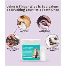 100/50pcs Pet Dental Finger Brush, Suitable For Dogs And Cats, Soft And Gentle, Non-Irritating, Fit For Small, Medium And Large Pets, Pet Essential, Grooming Necessity | Gentle Cleaning Wipes | Soft Texture - Uscented - View 2