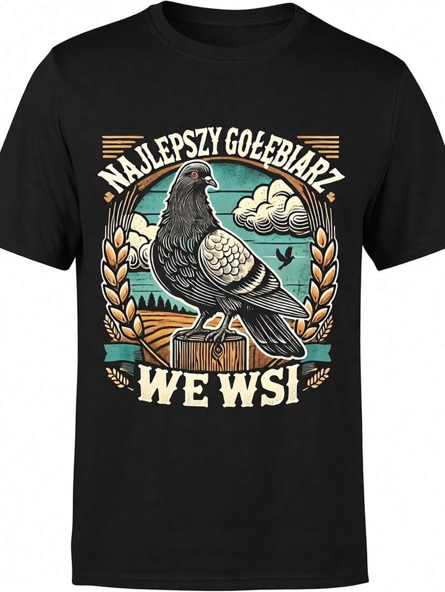 Soft T-Shirt For Pigeon Enthusiasts - Casual Crew Neck T-Shirt, Ideal As A Gift For Pigeon Lovers, Machine Washable, Can Be Worn All Year Round (Unisex Cut, Choose One Size Larger For A Looser Style) Loose And Comfortable For Summer. - Back - View 1