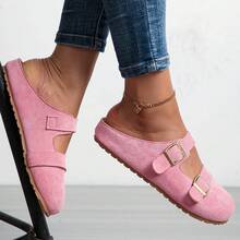 Women's New Flat Bottomed Toe Cap Cool Mop Round Toe, Fashionable And Casual, Comfortable And Versatile Oversized Women's Shoes For Wearing On One Foot - 粉色 - 查看 4