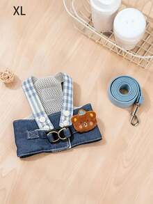 Bộ 2 món gồm dây dắt thú cưng và mũ cao bồi, dây đeo ngực kiểu Đức, mũ cao bồi hình gấu trúc, thích hợp cho chó và mèo mặc ngoài trời vào mùa hè, phụ kiện thiết yếu thời trang cho gia đình chủ nuôi thú cưng. - Nhiều màu - Xem 10