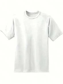 EstiloPlus Women's Plus Size T-Shirt With Lip Print - Featuring A Glossy Lip Design, Breathable Crew Neck, Short Sleeves, And A Casual Top, Suitable For All Seasons, Ideal For Casual And Edgy Outfits, A Versatile Basic Tee For Layering Or Wearing Alone, With A Cute Style And Perfect Fit. - 白色 - 查看 3
