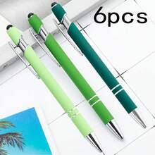 6 chiếc bút bi kim loại đẹp và thanh lịch, viết trơn tru trên màn hình cảm ứng, văn phòng phẩm dành cho học sinh, sinh viên, quà tặng ngày lễ, mùa tựu trường, mực đen. - Bộ - Xem 12