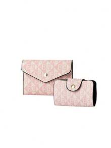 Mini Phone Bag Set - Fashionable Printed Shoulder Crossbody Bag - Pink - View 7