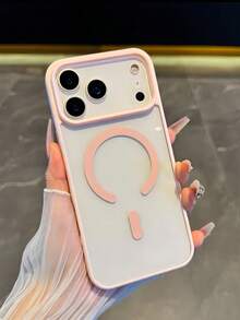 Ốp lưng bảo vệ sạc từ tính silicone mềm trong suốt, chống sốc, siêu mỏng, tương thích với iPhone 17 Pro Max, 16 Pro Max, 15 Pro Max, 14, 13 Pro Max, 12, 11, 7/8 Plus và Galaxy S26 Ultra, S25 Ultra, S24 Ultra, S26, S25 FE, S24 FE, S23 FE, S24 Plus, A27, A37, A57, A06, A05, A15, A16, A17, A35, A36, A55, A56 - Hồng - Xem 1