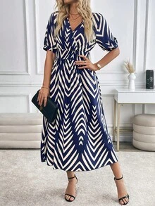 Women Maxi Dresses - 藍色的 - 查看 3
