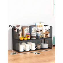 Estante de escritorio de hierro para libros y revistas, estantes de almacenamiento en capas multifuncionales para cocina, sala de estar, gran capacidad - Estilo 11 - Ver 24