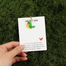 1pc/6pcs Vibrant, Cute, And Charming Parrot Crow Bird Keychains With Inspirational Pocket Hug Greeting Cards, Animal-Themed Design - Stylish Bag And Car Key Pendants, Perfect For Creative Birthday Wedding And Special Rewards Gifts - Multicolor - View 8