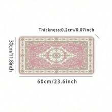 1pc Bohemian-Style Fiber Cloth Mat - 90 X 40 Cm. Featuring A Large Format And A Double-Sided Bohemian-Themed Design With Intricate Patterns, This Mat Is Crafted With A Natural Non-Slip Rubber Base For Stability And Wrist Support, PC Accessories, Topped With A Durable Polyester Surface. It Serves As The Perfect Accessory To Infuse Your Gaming Setup Or Office Workspace-Including Desks, Furniture, And Mouse Pads-With A Vibrant Bohemian Flair. - A - View 7