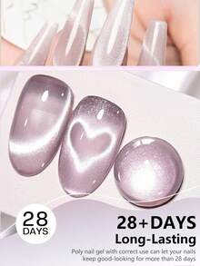 VOKY Juego de 7 piezas de gel de uñas premium con efecto ojo de gato, incluye herramientas magnéticas y partículas de purpurina magnética de moda, sin formaldehído, adecuado para salones de uñas y principiantes - Multicolor - Ver 4
