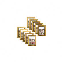 10pcs Vintage Style Decorative Photo Frames, Available In Gold Or Silver Color, Fits 3.5x5/4x6/5x7/6x8/8x10 Inch Photos Or Artwork, Suitable For Desktop Display Or Wall Hanging, Ideal For Children's Birthday, Pets, Family Portraits, Mother's Day Gifts, Portraits, Bedroom, Living Room Home Decor, Enhances Ambiance - 10Pcs - View 13