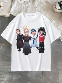 5 Seconds Of Summer Printed Men's Sports T-Shirt With Crew Neck And Short Sleeves - White - View 6