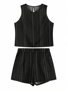 Olive drab-Conjunto informal tejido de talla grande para mujer, traje cómodo de talla grande a la moda, conjunto de ropa de mujer Olive drab - Verde militar - Ver 2