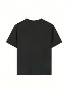 Camiseta de manga corta con estampado de estrellas, camiseta oversize de cuello redondo y corte holgado para mujer, apta para todas las edades. Cómoda y elegante, la elección perfecta para el verano. B2WJ - Negro - Ver 3