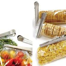 6pcs Stainless Steel Food Sealing Clips, Kitchen Airtight Moisture-Proof Sealing Clips, Strong Metal Bag Clips - Silver - View 6